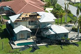 Severe roof damage requiring professional assessment